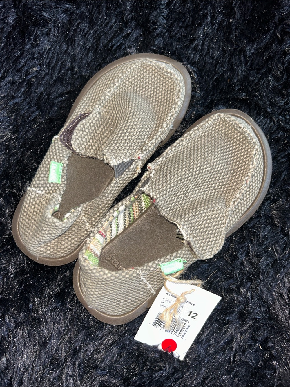 Sanuk Kids Brown Woven Slip-On Shoes